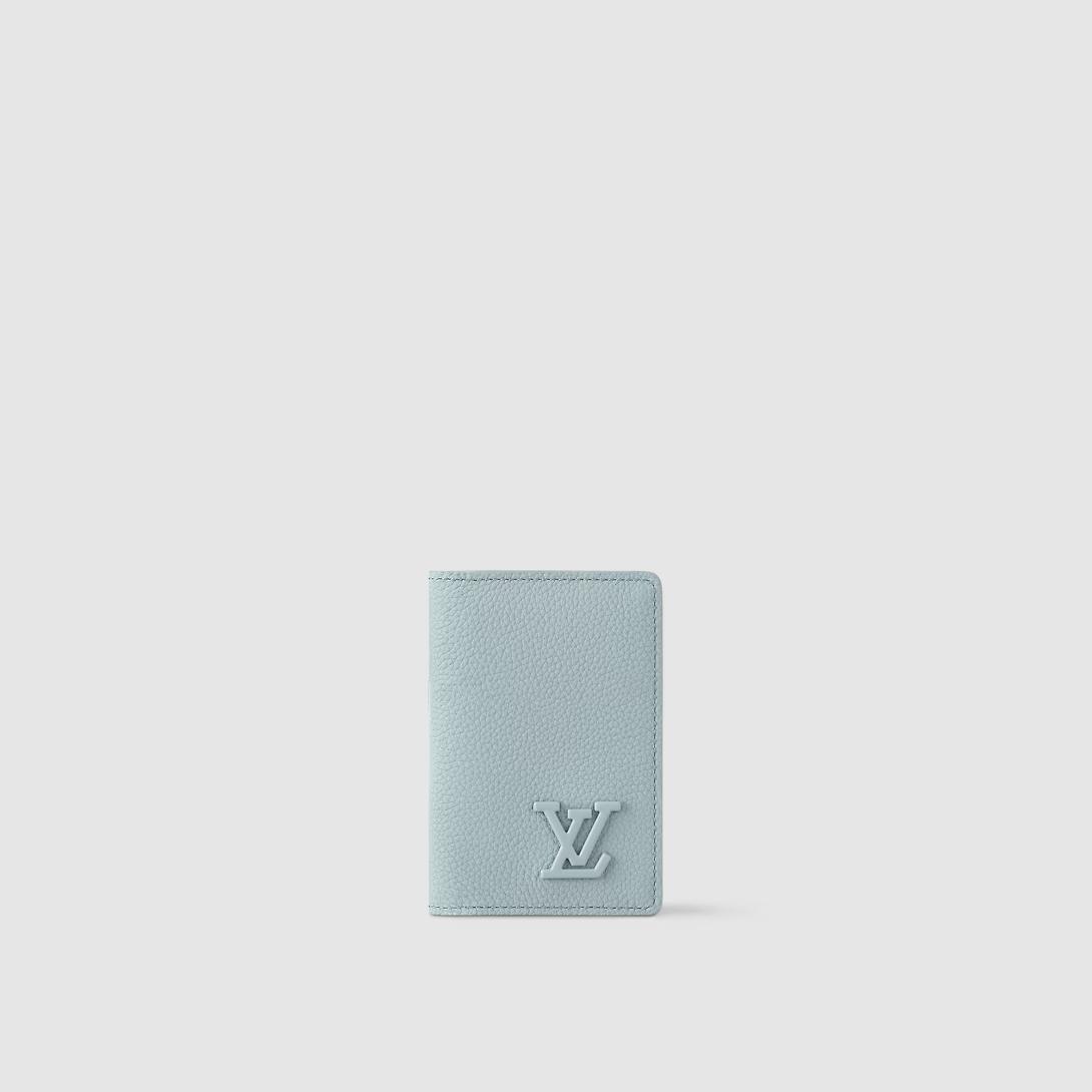 Ví Louis Vuitton Pocket Organizer Lv Aerogram Nam Xanh Dương Nhạt